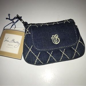 NWT Vera Bradley denim coin purse/wallet.